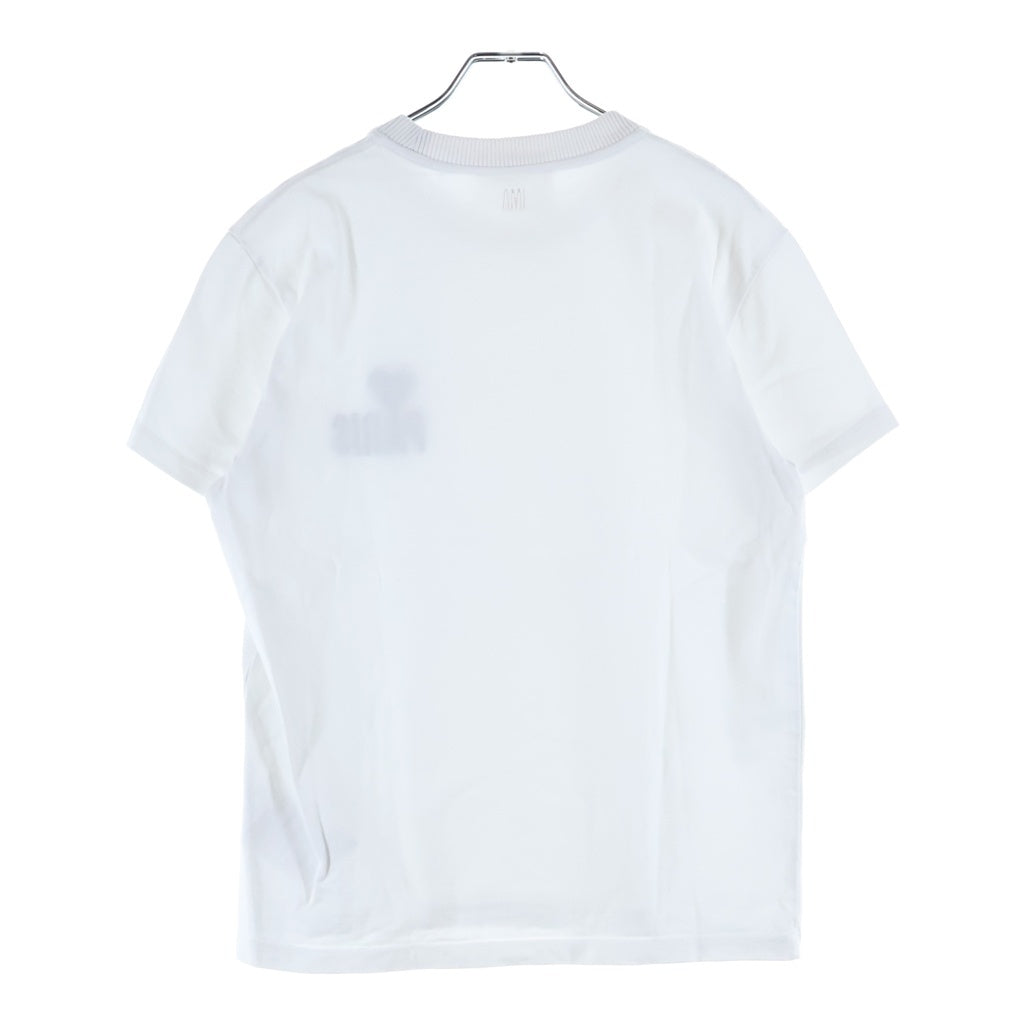 ami paris(アミパリス) PARIS AMI DE COEUR T SHIRT ハートロゴ刺繍 半袖コットンTシャツ カットソー ホワイト UTS014.701 レディース
