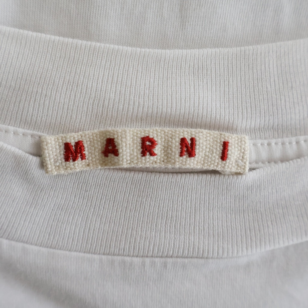 MARNI(マルニ) 22AW LOGO S/S TEE フロントロゴ 半袖Tシャツ カットソー コットン ホワイト THJET49EPH レディース