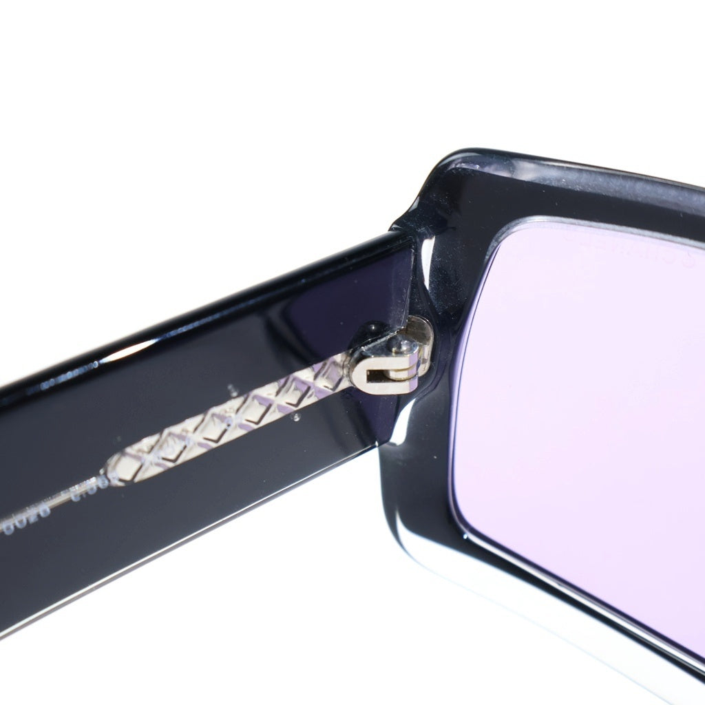 CHANEL(シャネル) チョコバー スクエアフレーム サングラス アイウェア 56□16-135 ブラック/パープル 5028 レディース