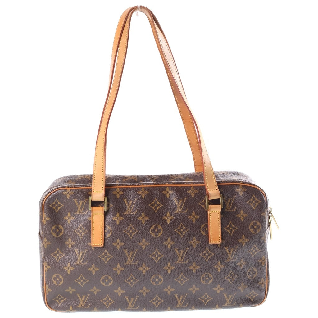 LOUIS VUITTON(ルイヴィトン) モノグラム シテGM ハンドバッグ ブラウン レザー×PVC M51181 ゴールド金具 レディース