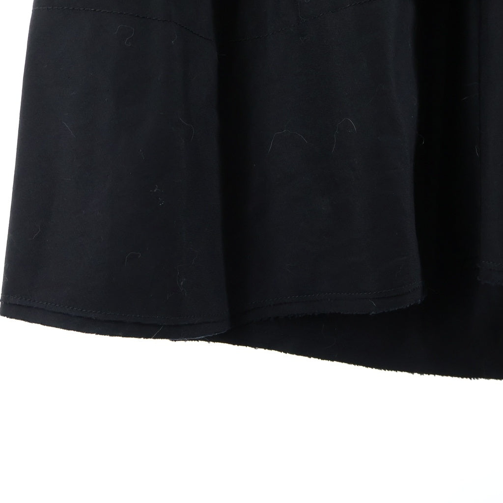 BOTTEGA VENETA(ボッテガヴェネタ) Ruched Detail Midi Dress ギャザーデザインドレス ノースリーブワンピース コットン ブラック 346696 VZG10 レディース