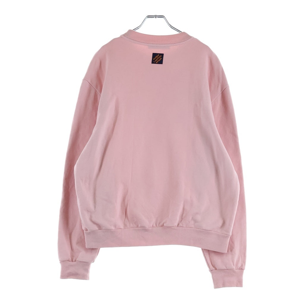 LOUIS VUITTON(ルイヴィトン) エンブロイダリーロゴ刺繍スウェットシャツ トレーナー ピンク コットン RM252MQ FWC HTY09W レディース