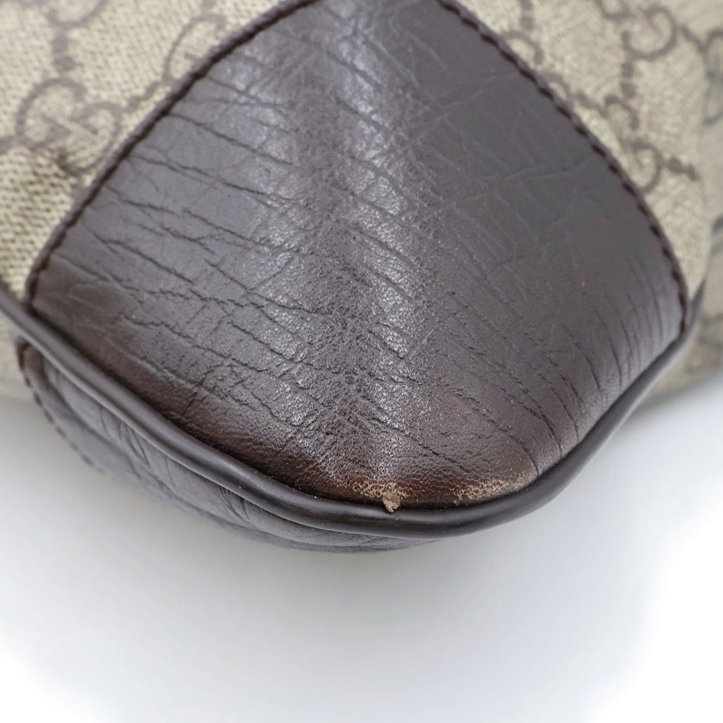 GUCCI(グッチ) GGスプリーム ショルダーバッグ レザー ブラウン/ベージュ 148476