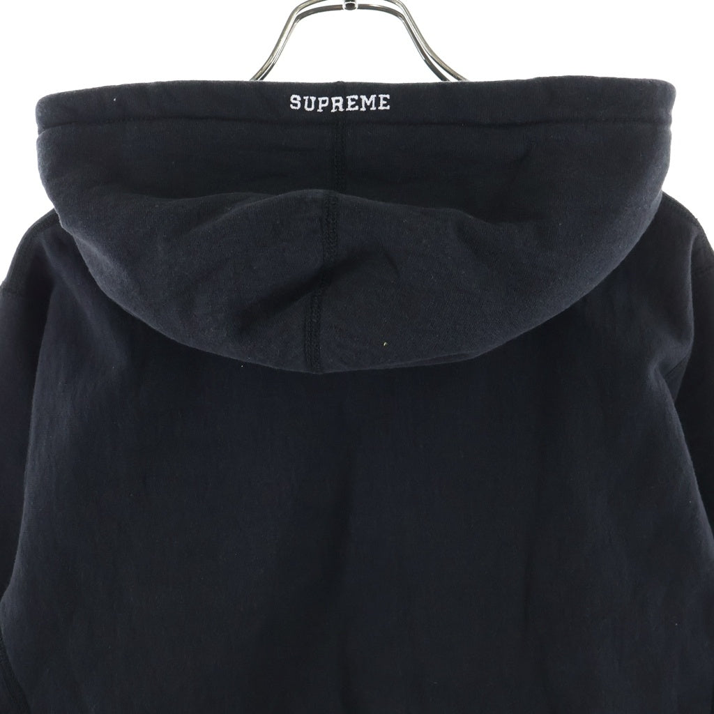 SUPREME(シュプリーム) フロントSロゴ刺繍 フーディー パーカー ブラック #M RN101837