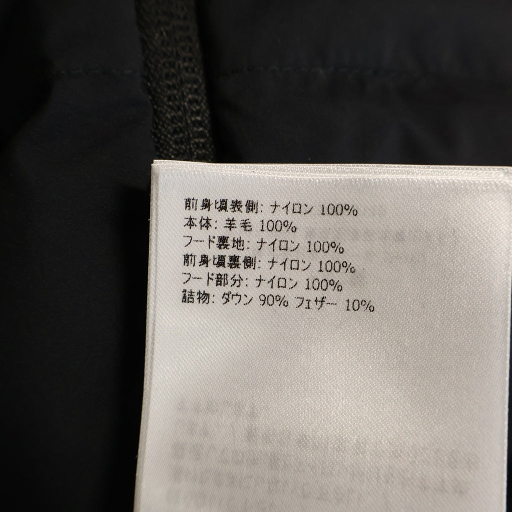 MONCLER(モンクレール) 21AW ラバーワッペンロゴ ニット切り替え ジップアップ ダウンジャケット ブラック G20919B00007 M1131