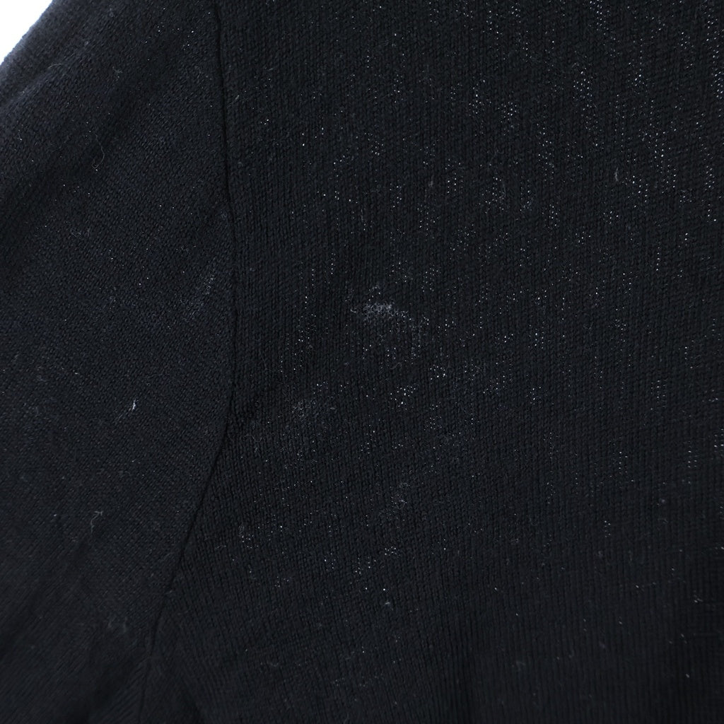 STONE ISLAND(ストーンアイランド) ロゴパッチ クルーネック プルオーバー 長袖ニット セーター ブラック K2S155100071S00C4