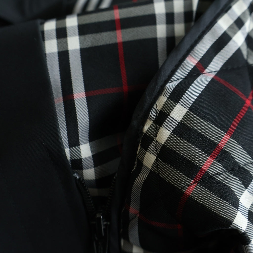 BURBERRY BLACK LABEL(バーバリー ブラックレーベル) 裏地ノバチェック総柄 キルティング ライナー付き トレンチコート ブラック BMA44-514-09