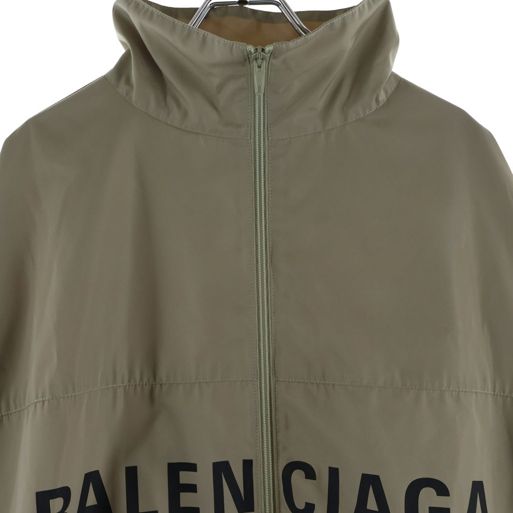 BALENCIAGA(バレンシアガ) 24SS Logo Zip-Up Jacket ロゴジップアップジャケット ブルゾン オーバーサイズ ポリエステル ベージュ 725302