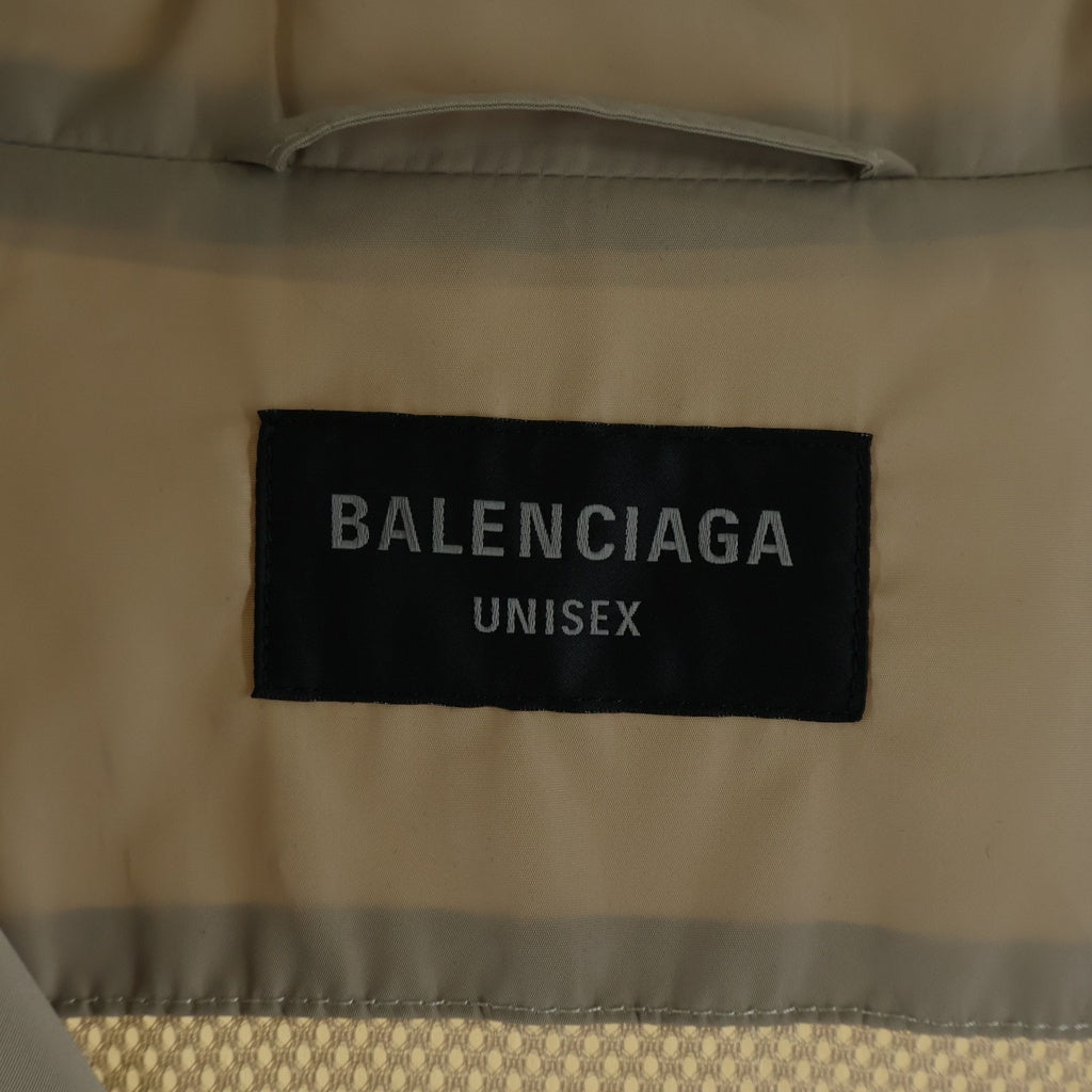 BALENCIAGA(バレンシアガ) 24SS Logo Zip-Up Jacket ロゴジップアップジャケット ブルゾン オーバーサイズ ポリエステル ベージュ 725302