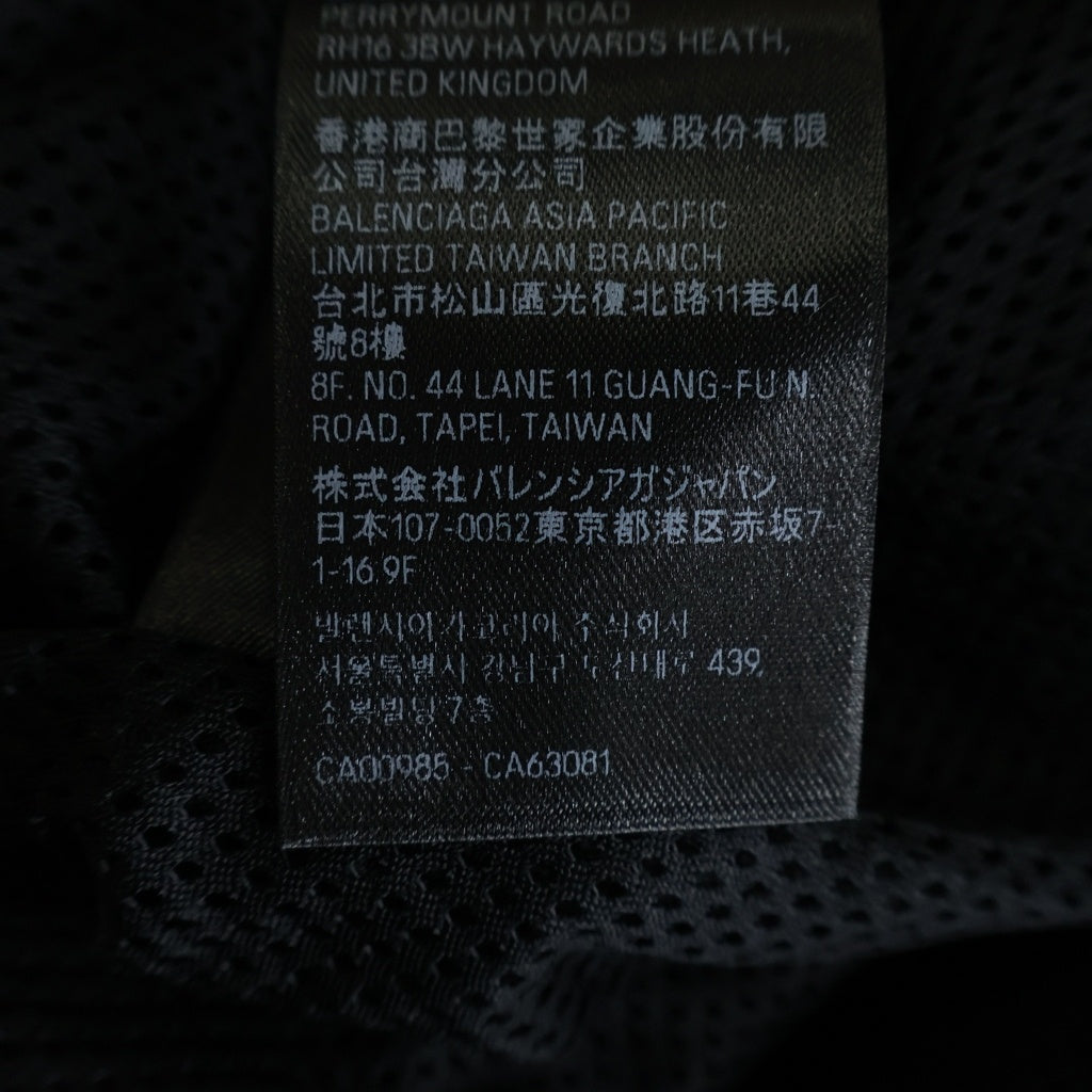 BALENCIAGA(バレンシアガ) Logo Zip-Up Jacket ロゴジップアップジャケット ブルゾン オーバーサイズ ポリエステル ブラック 725302