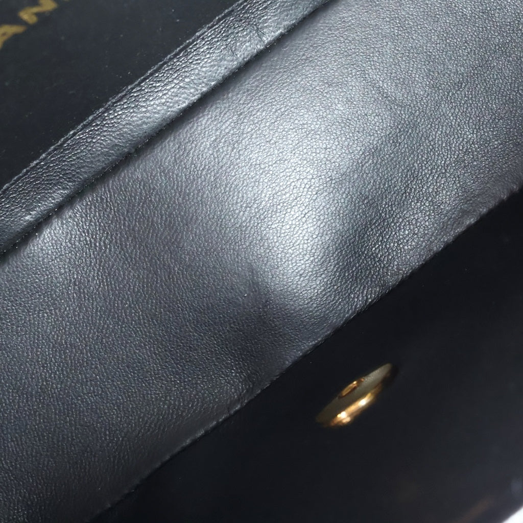 CHANEL(シャネル) マトラッセ ダイアナフラップ SフラップSチェーンショルダーバッグ ブラック ラムスキン ゴールド金具 シールつき 4番台 A01164 レディース