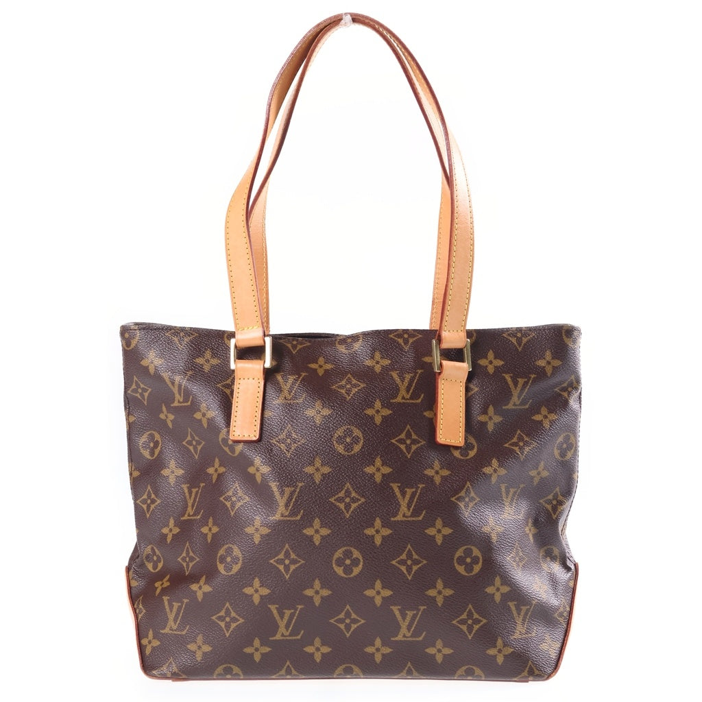 LOUIS VUITTON(ルイヴィトン) モノグラム カバピアノ トートバッグ ハンドバッグ ブラウン レザー×PVC M51148 ゴールド金具 レディース