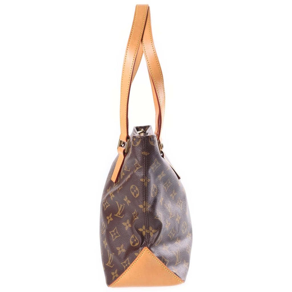 LOUIS VUITTON(ルイヴィトン) モノグラム カバピアノ トートバッグ ハンドバッグ ブラウン レザー×PVC M51148 ゴールド金具 レディース