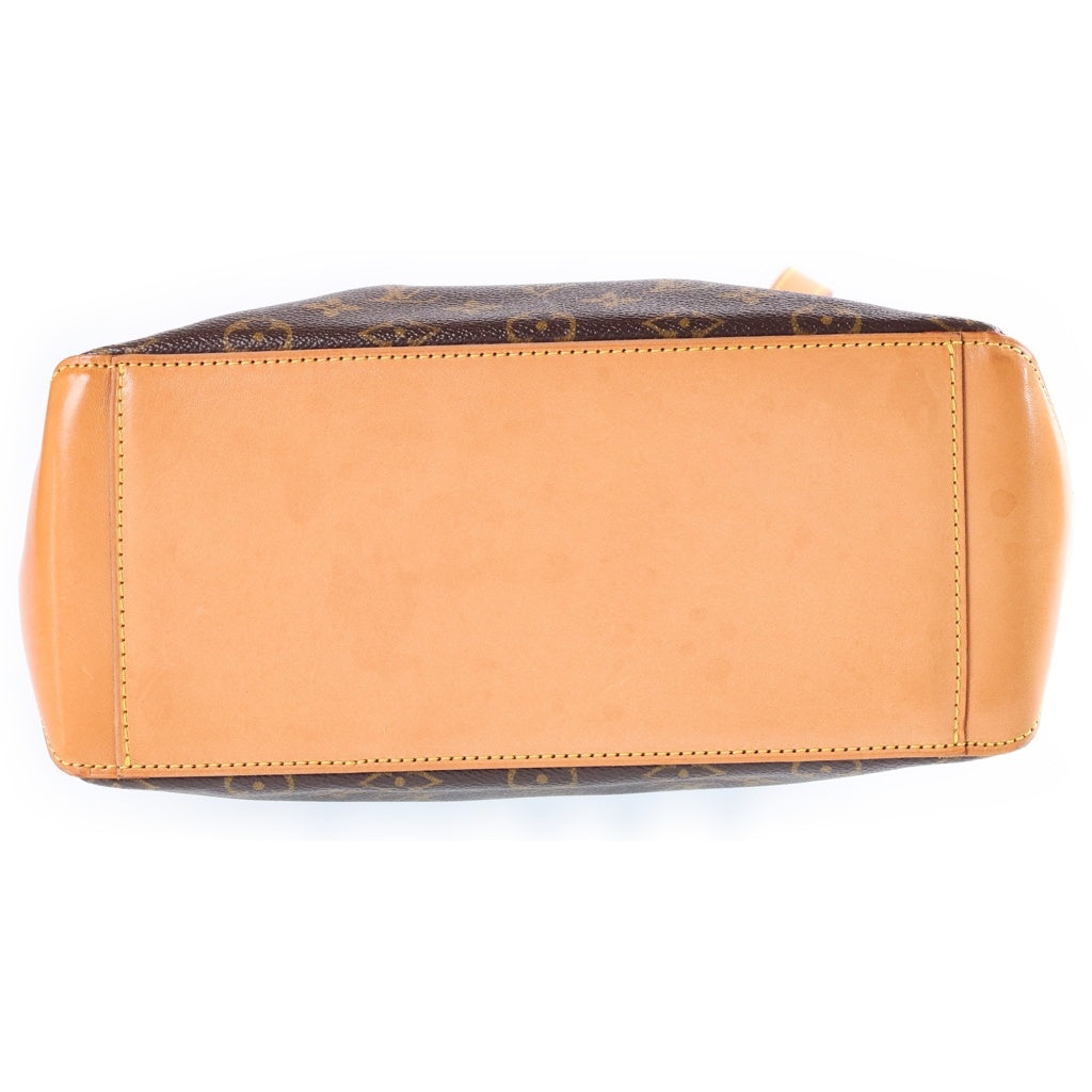 LOUIS VUITTON(ルイヴィトン) モノグラム カバピアノ トートバッグ ハンドバッグ ブラウン レザー×PVC M51148 ゴールド金具 レディース