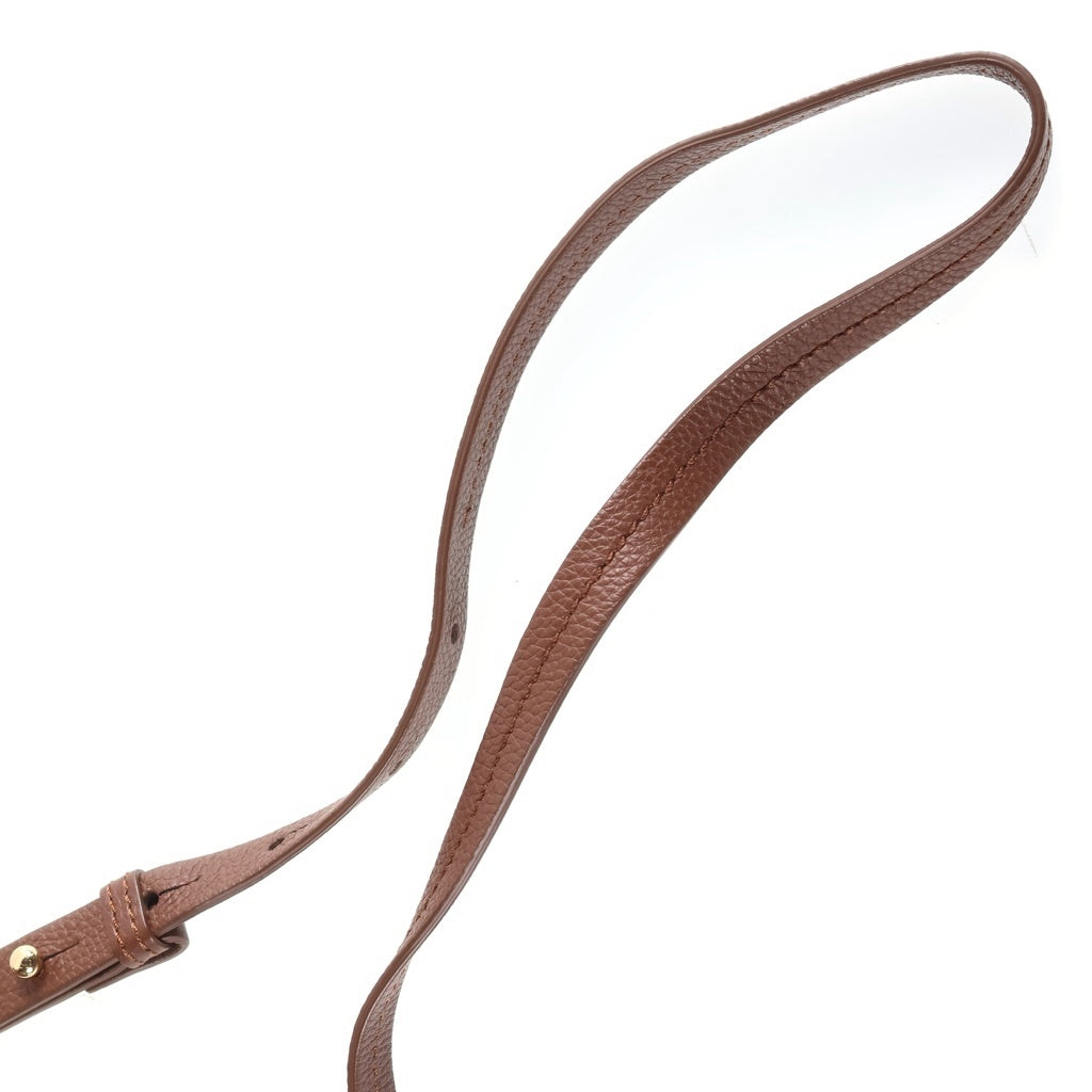 Max Mara(マックスマーラ) エルサ ショルダーバッグ ミニバッグ ブラウン レザー ゴールド金具 レディース