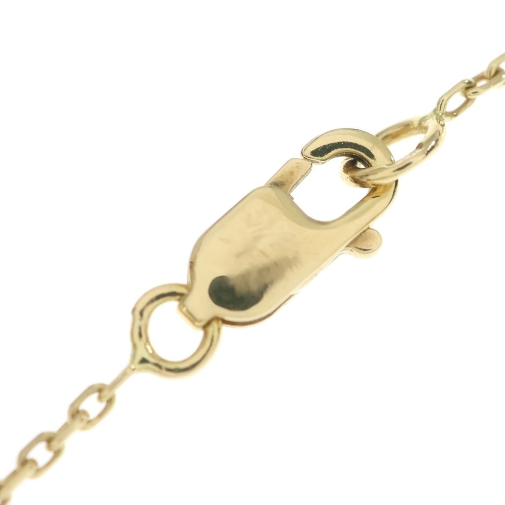 Van Cleef & Arpels(ヴァンクリーフアンドアーペル) スィートアルハンブラ シェル ネックレス ペンダント チェーン ホワイト×イエローゴールド 750YG レディース