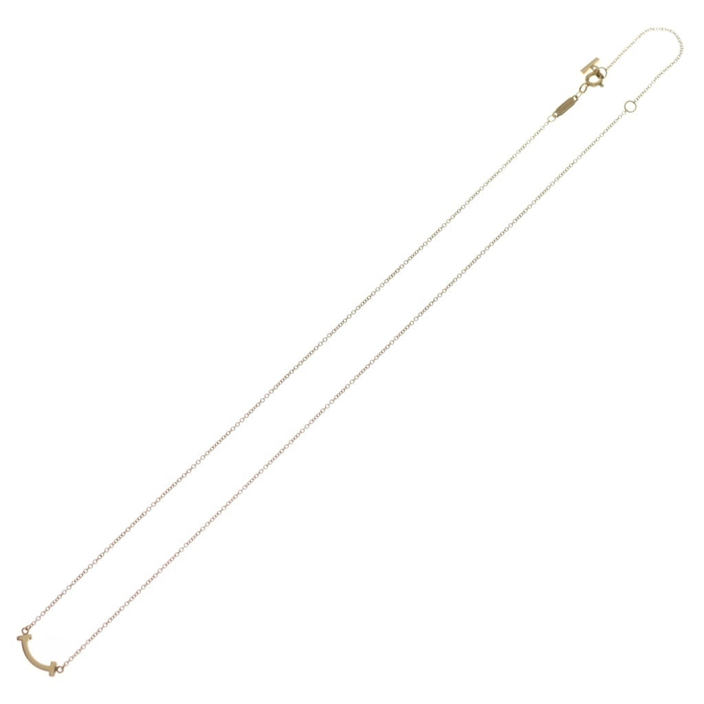TIFFANY & Co.(ティファニー) Tスマイル ミニ ネックレス ペンダント チェーン ピンクゴールド Au750PG レディース