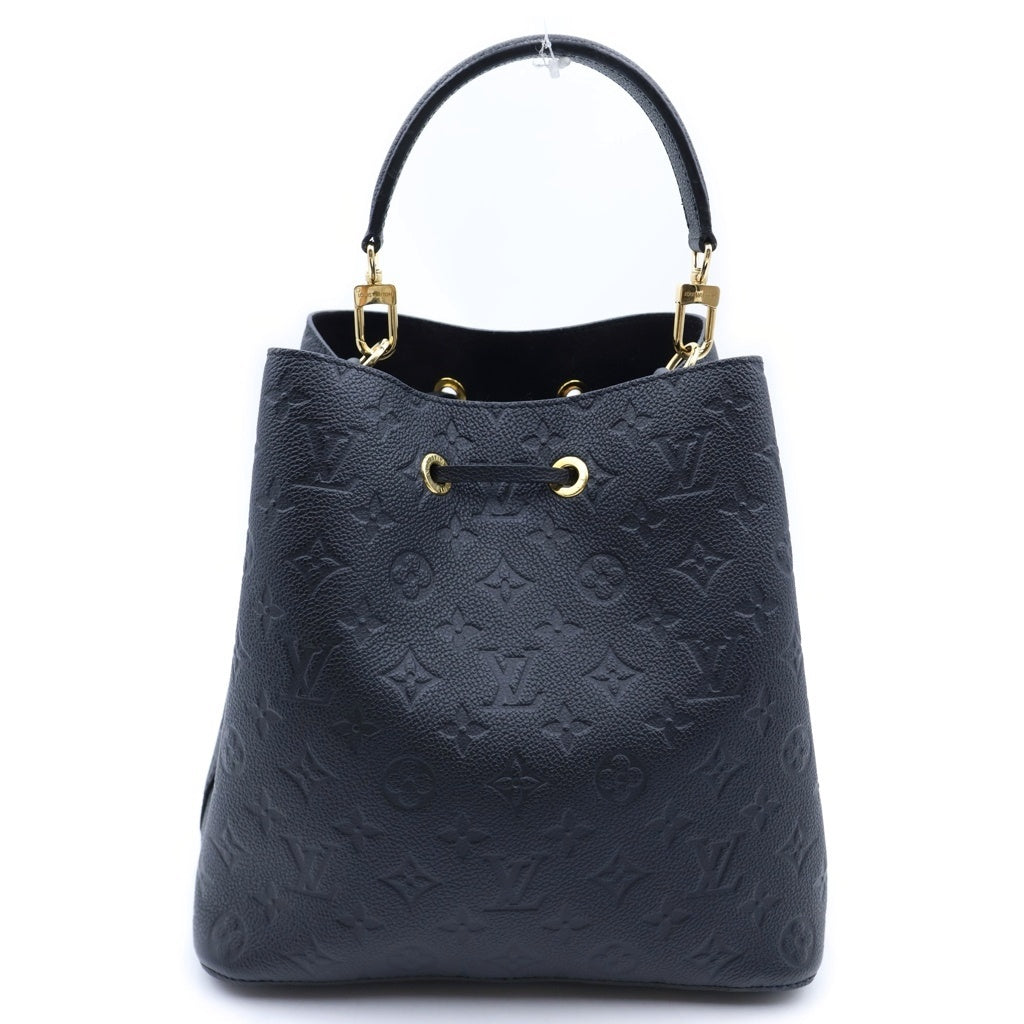 LOUIS VUITTON(ルイヴィトン) アンプラント ネオノエ ショルダーバッグ 巾着バッグ ブラック ノワール レザー M45256 ゴールド金具 レディース