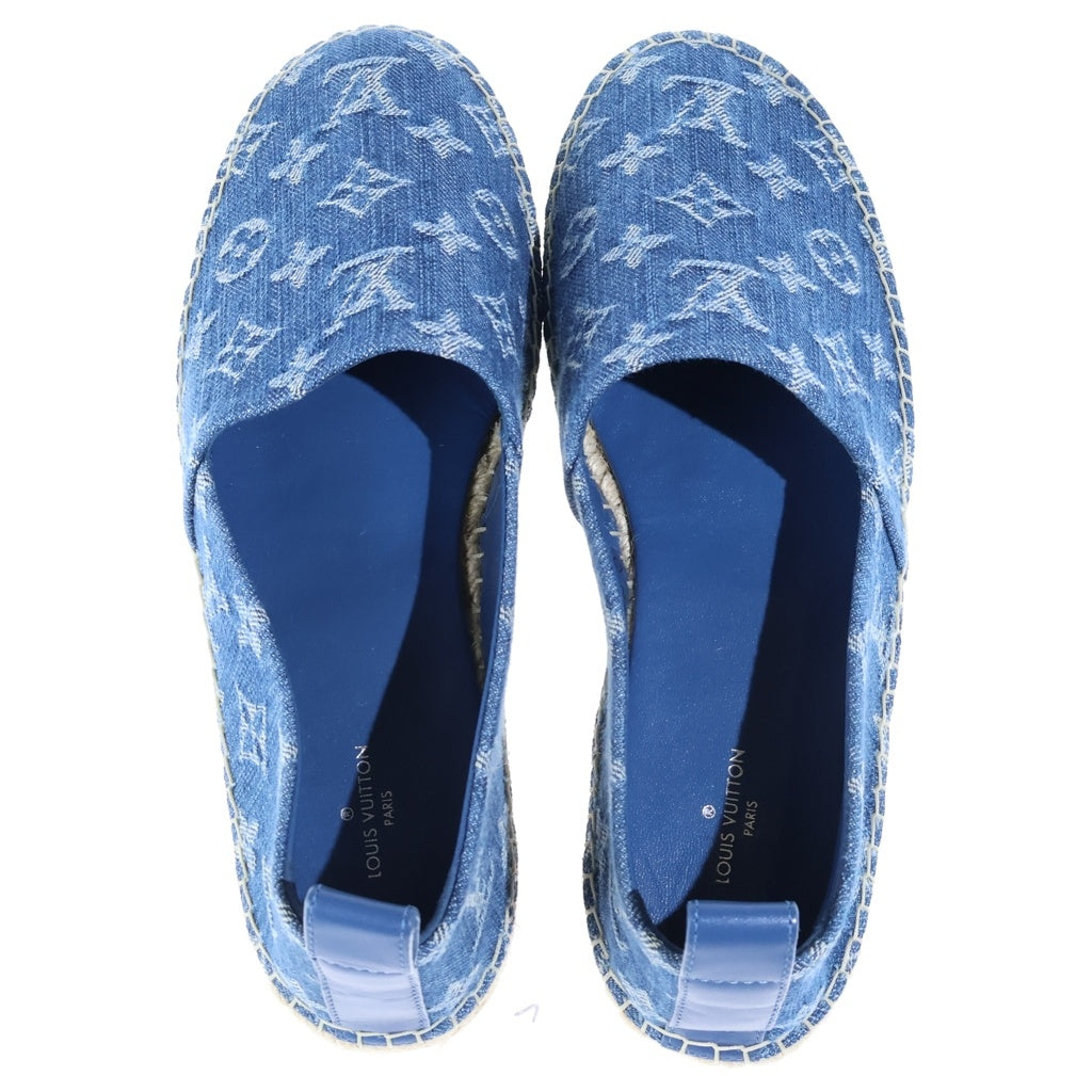 LOUIS VUITTON(ルイヴィトン) モノグラム デニムエスパドリーユ スリッポン 1A7RID レディース