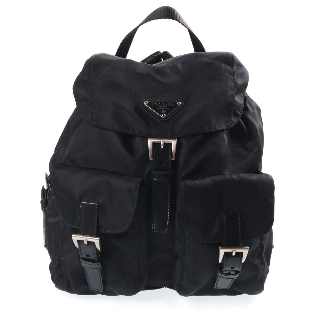 PRADA(プラダ) テスート バックパック リュックサック ナイロン レザー ブラック B6677 レディース