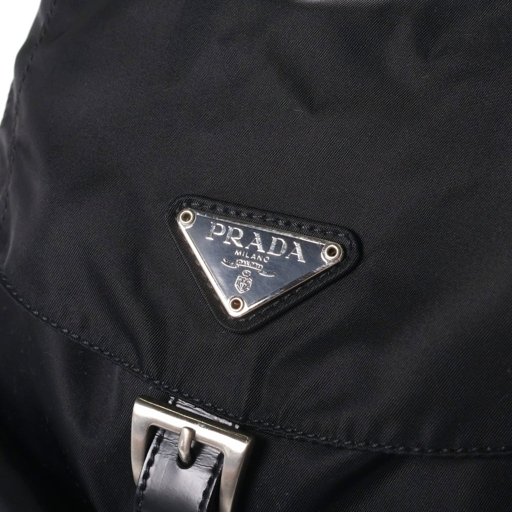 PRADA(プラダ) テスート バックパック リュックサック ナイロン レザー ブラック B6677 レディース