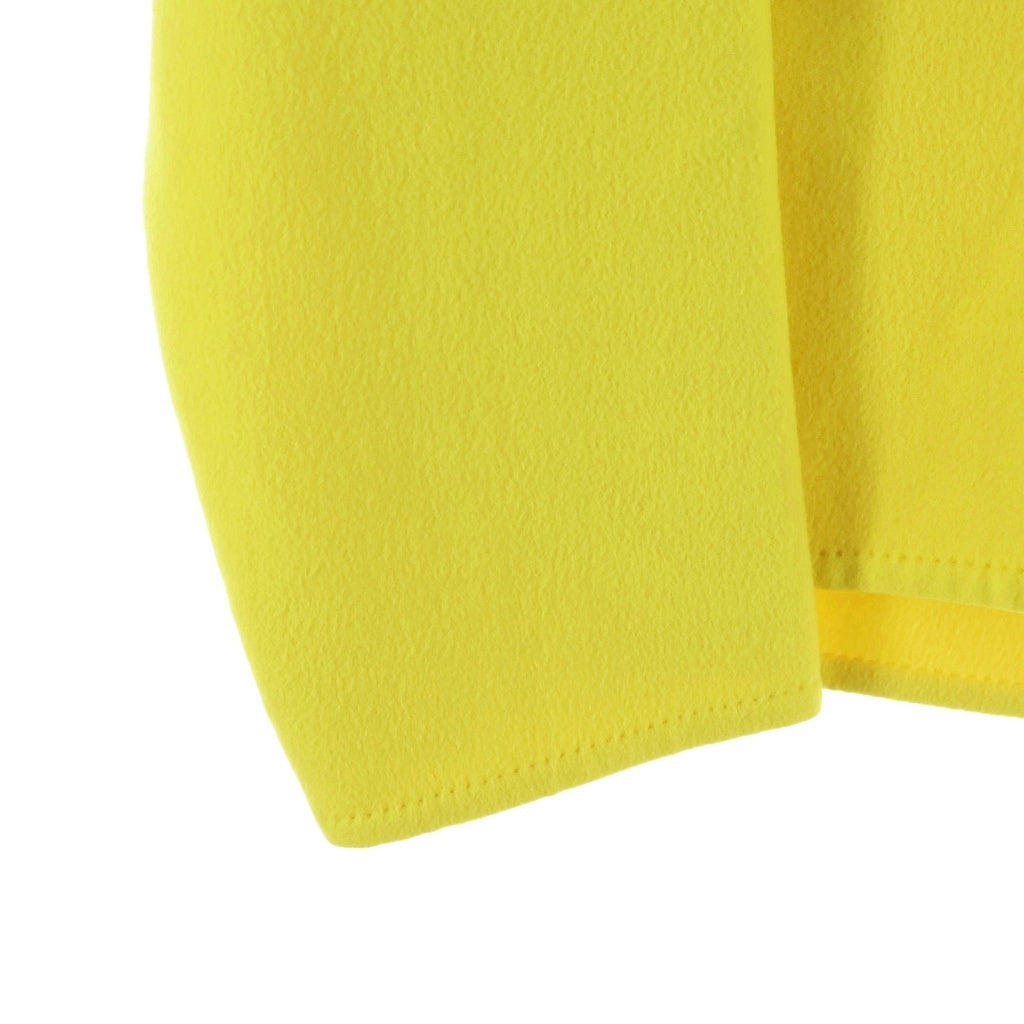 VALENTINO(ヴァレンティノ) Vareuse Cashmere Shirt ヴァルーズ型 カシミヤ スキッパー長袖シャツ ノーカラー フランス製 イエロー レディース