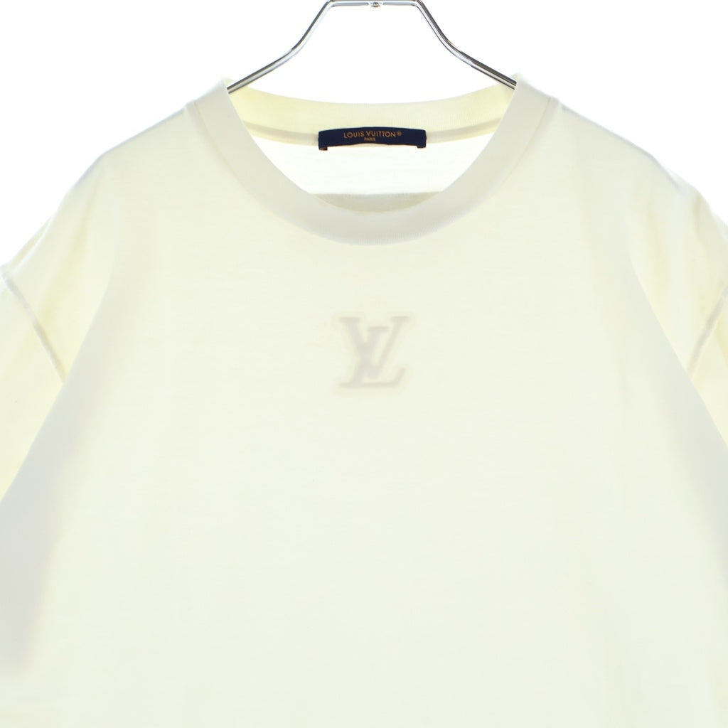 LOUIS VUITTON(ルイヴィトン) 24SS LOGO S/S TEE エンボスロゴ 半袖クルーネックTシャツ カットソー コットン ホワイト RM241Q DT3 HNY55W