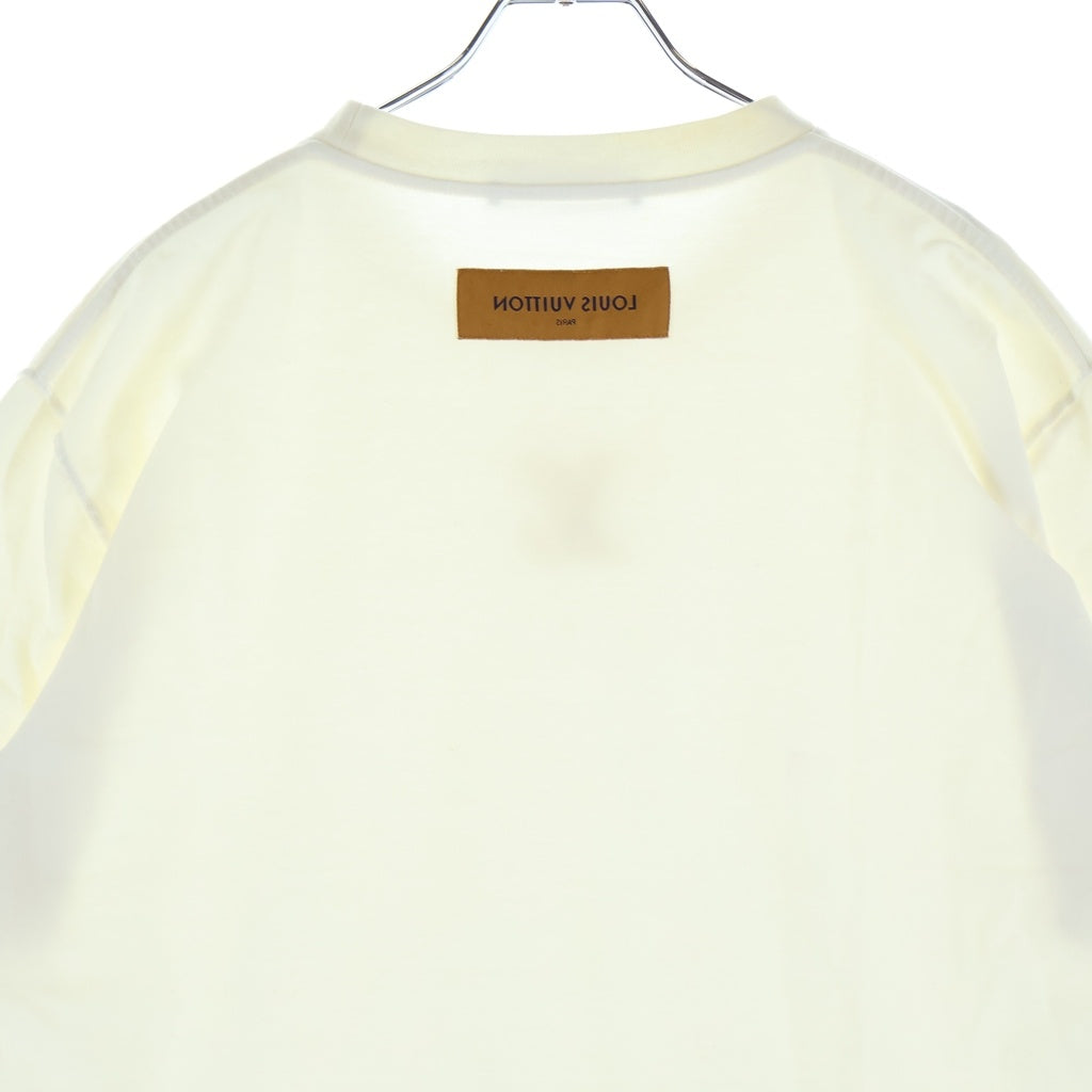 LOUIS VUITTON(ルイヴィトン) 24SS LOGO S/S TEE エンボスロゴ 半袖クルーネックTシャツ カットソー コットン ホワイト RM241Q DT3 HNY55W