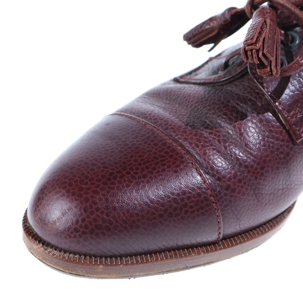 CHANEL(シャネル) Wood Sole Leather Shoes ウッドソール レザーシューズ ドレスシューズ 革靴 ワインレッド レディース