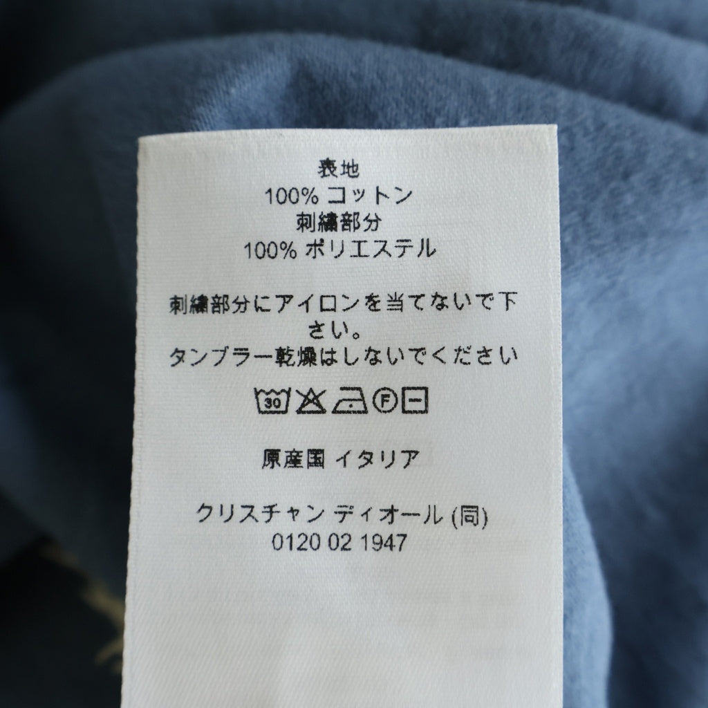 DIOR(ディオール) 26SS Book Cover S/S Tee ブックカバー刺繍 半袖Tシャツ カットソー ロゴ コットン ブルー 683J610A0677 レディース