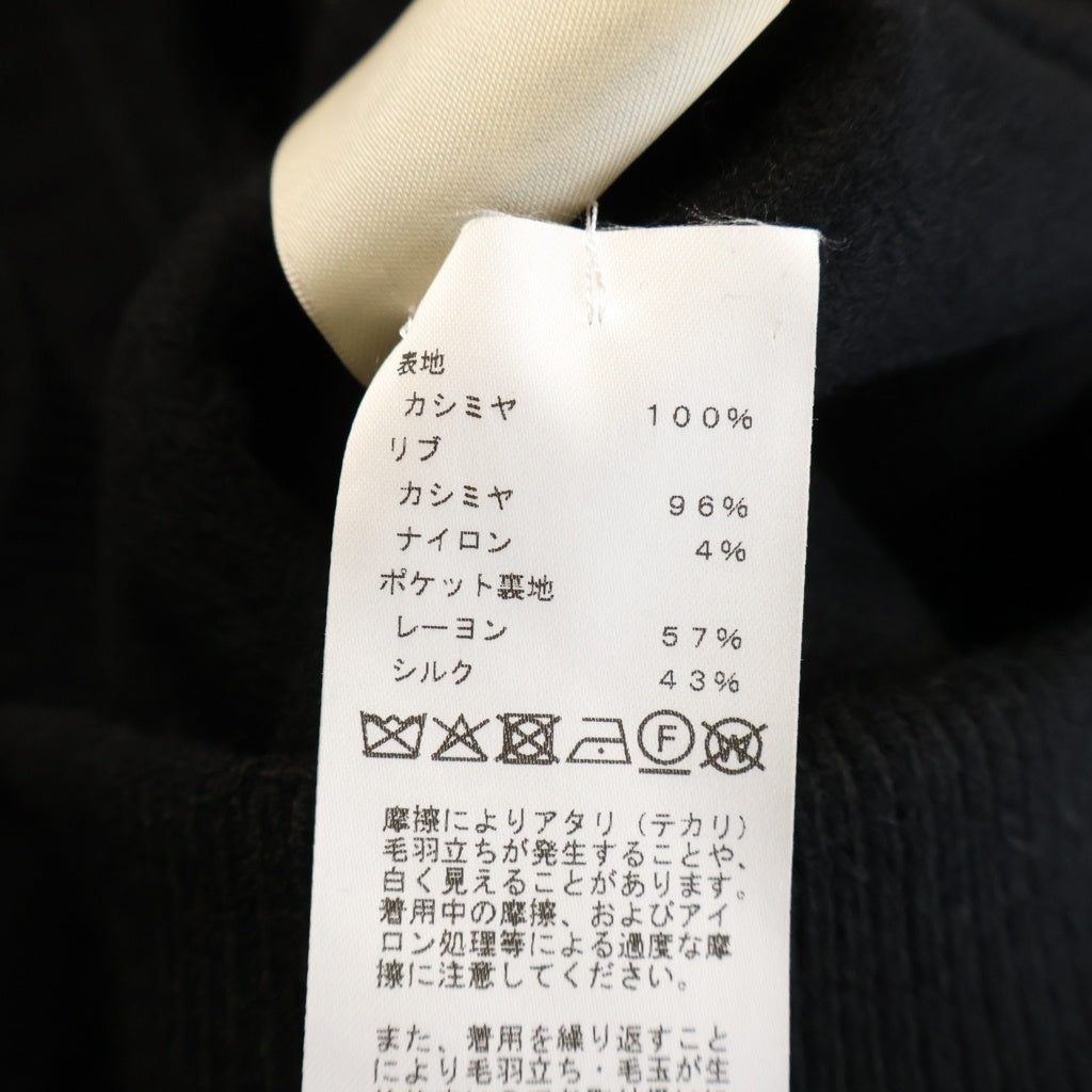 HERMES(エルメス) 25AW Sleeveless bomber jacket ノースリーブ カシミヤボンバージャケット ベスト セリエボタン ブラック 5H0249DA レディース