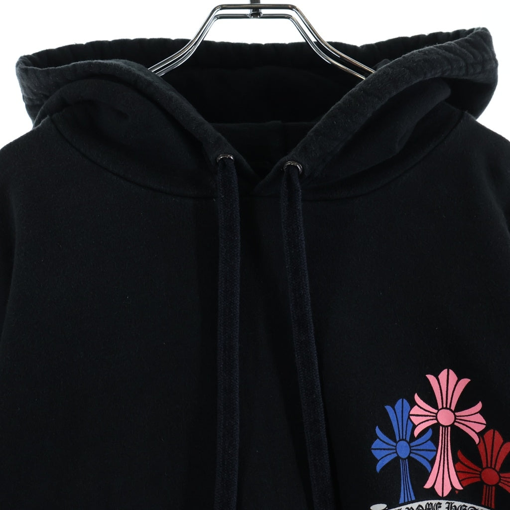 CHROME HEARTS(クロムハーツ) MLTCOL CEM CRS HD PLVR マルチカラーセメタリークロスプリントプルオーバーパーカー フーディー ブラック