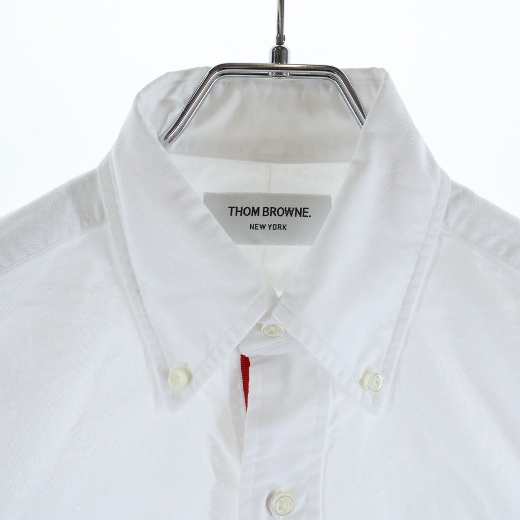THOM BROWNE(トムブラウン) L/S Shirt トリコロール オックスフォードボタンダウンシャツ ホワイト MWL010E-00139-100