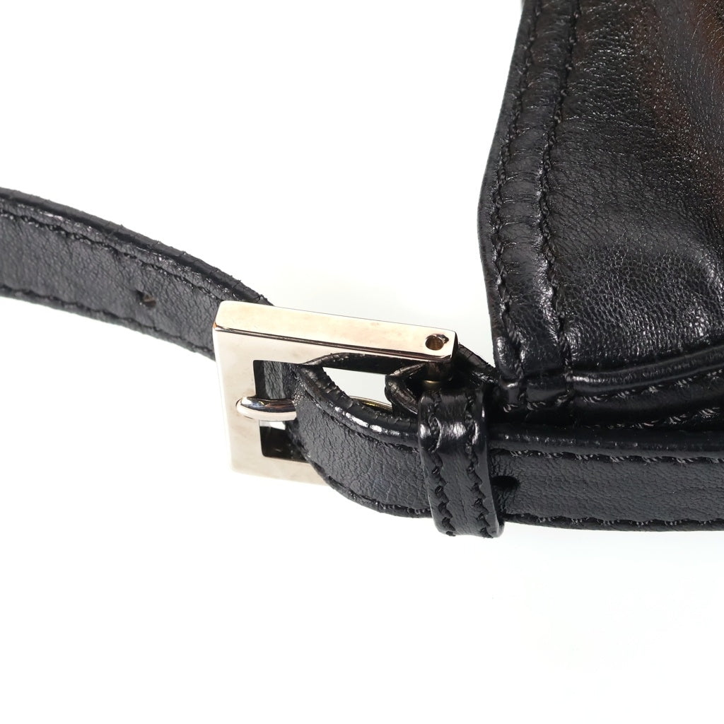 FENDI(フェンディ) マンマバケット ハンドバッグ ワンショルダーバッグ ブラック ナタレザー 8BR036 レディース