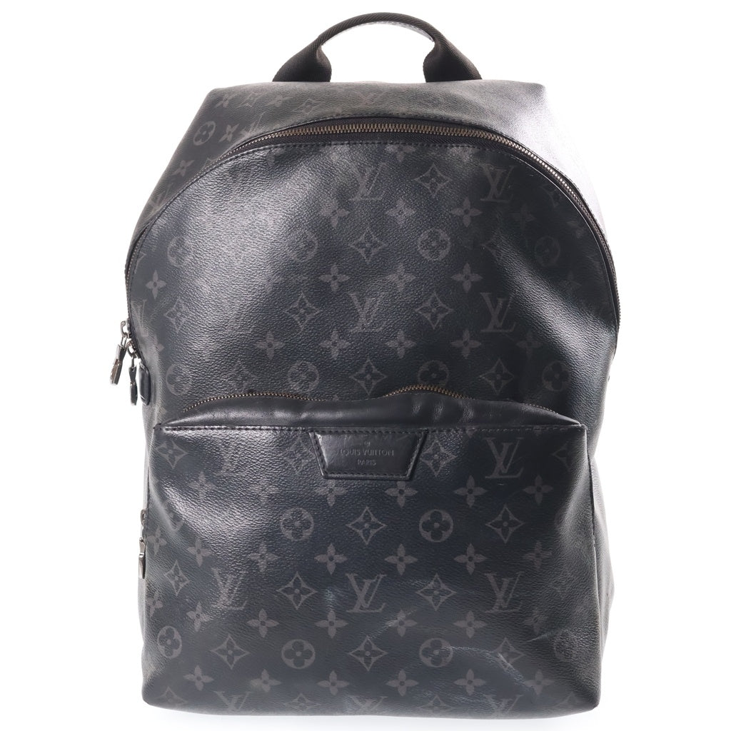 LOUIS VUITTON(ルイヴィトン) モノグラムエクリプス アポロバックパック リュックサック ブラック レザー×PVC M43186 シルバー金具 レディース