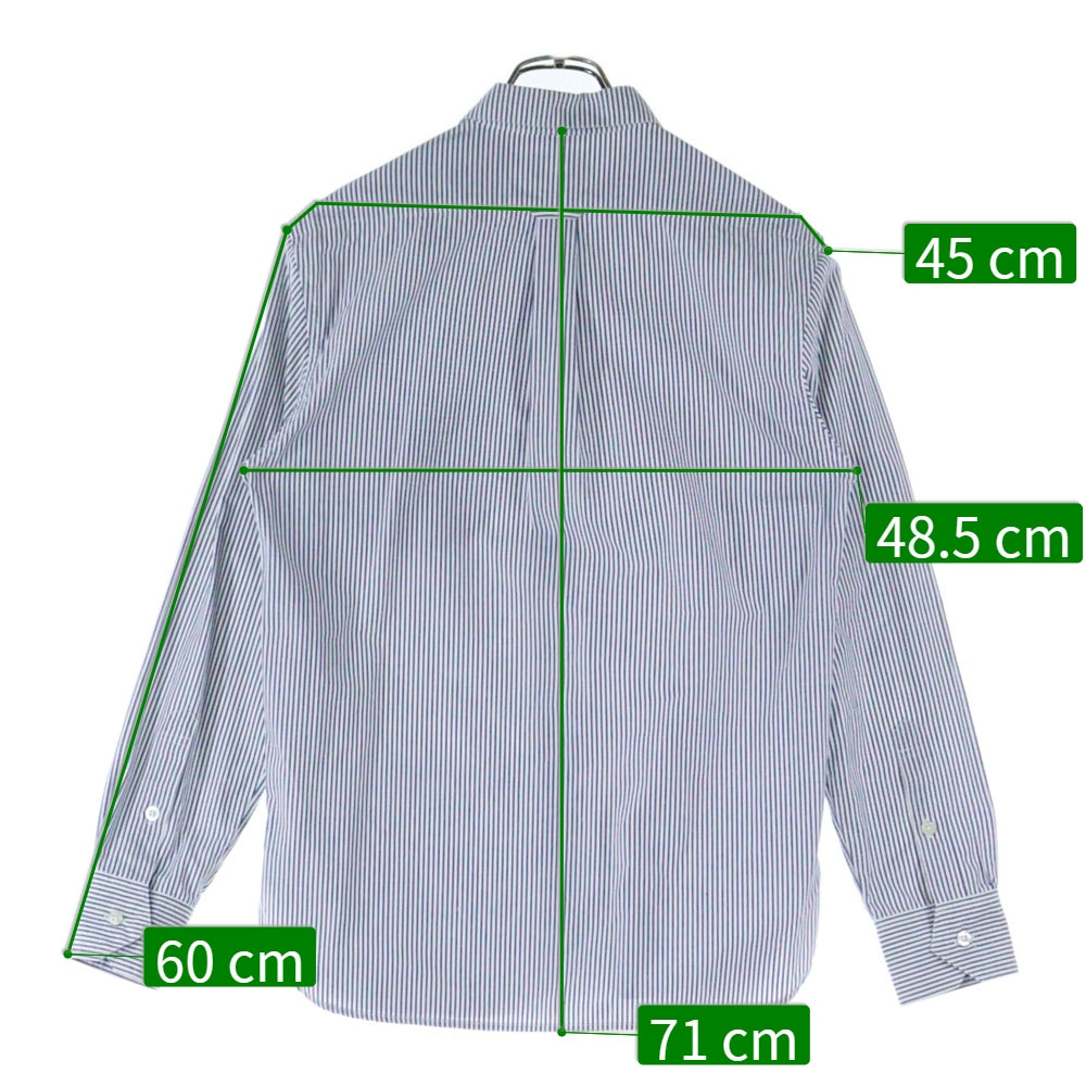 WTAPS(ダブルタップス) 14SS TRAD L/S SHIRTS COPO SEERSUCKER STRIPE 141LTDT-SHM02 ストライプ柄 長袖シャツ ホワイト/ブルー