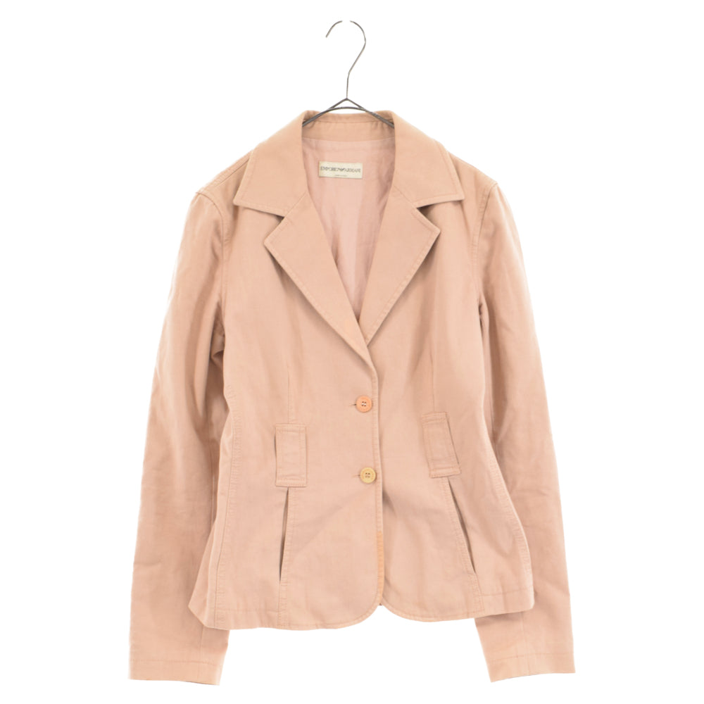 EMPORIO ARMANI(エンポリオアルマーニ) 2Bコットンテーラードジャケット ピンク レディース