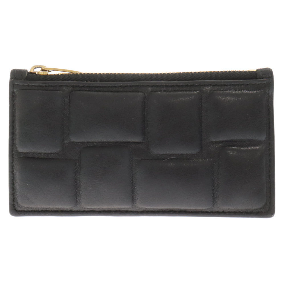 BOTTEGA VENETA(ボッテガヴェネタ) ファスナー付き カードケース ゴールド金具ブラック 667129