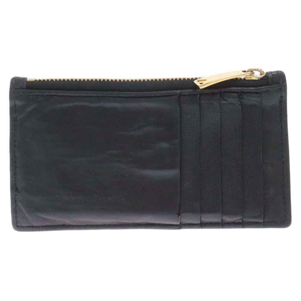BOTTEGA VENETA(ボッテガヴェネタ) ファスナー付き カードケース ゴールド金具ブラック 667129