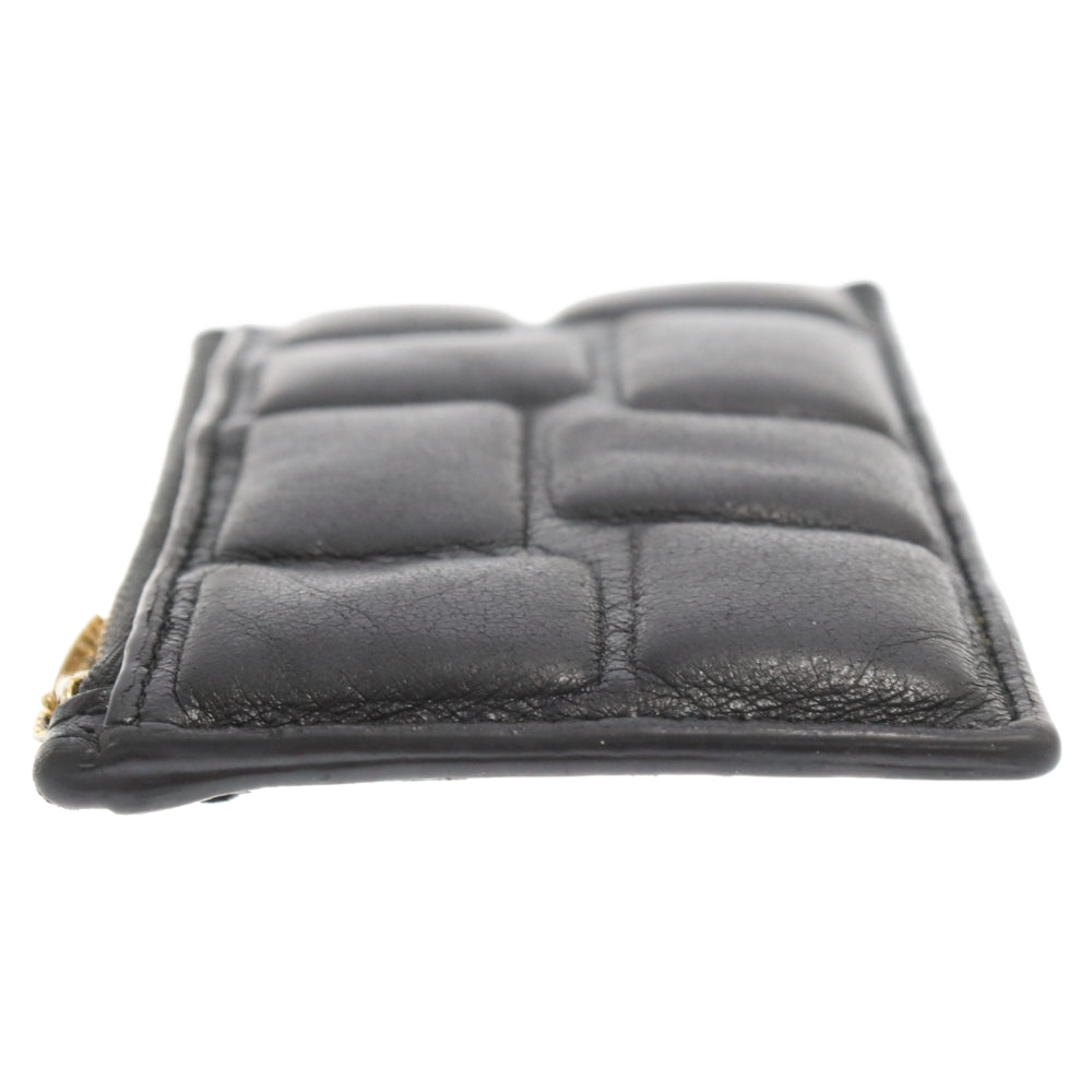 BOTTEGA VENETA(ボッテガヴェネタ) ファスナー付き カードケース ゴールド金具ブラック 667129