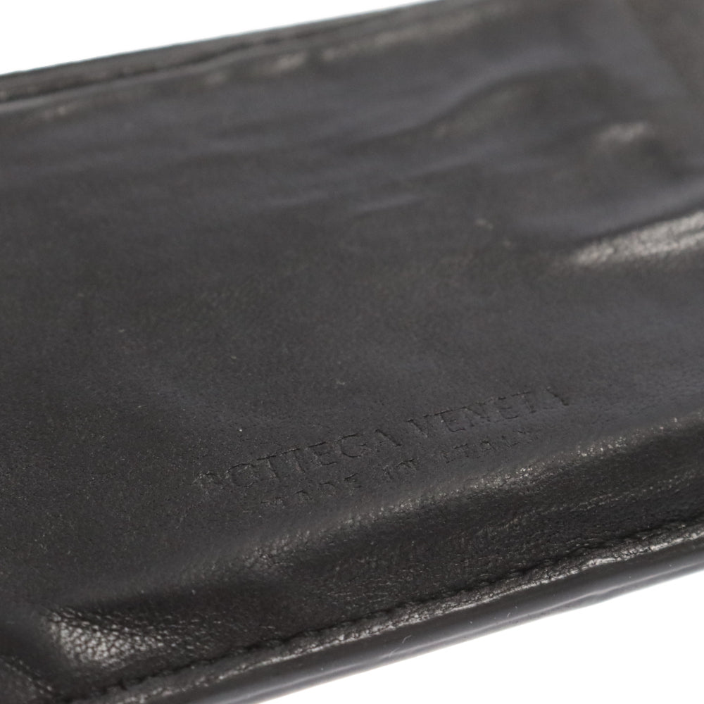 BOTTEGA VENETA(ボッテガヴェネタ) ファスナー付き カードケース ゴールド金具ブラック 667129