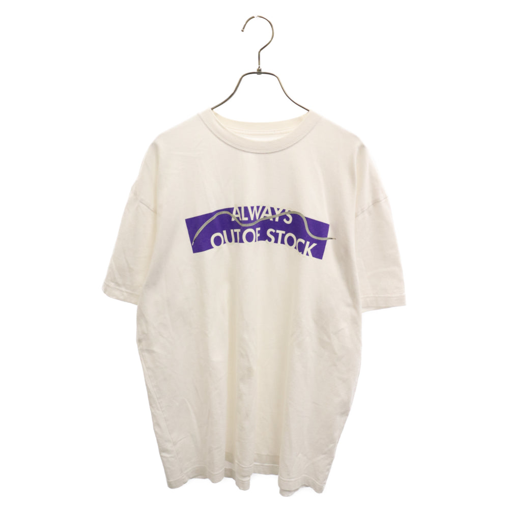 ALWAYS OUT OF STOCK(オールウェイズアウトオブストック) Front Print Logo Tee フロントプリントロゴ 半袖Tシャツ ホワイト