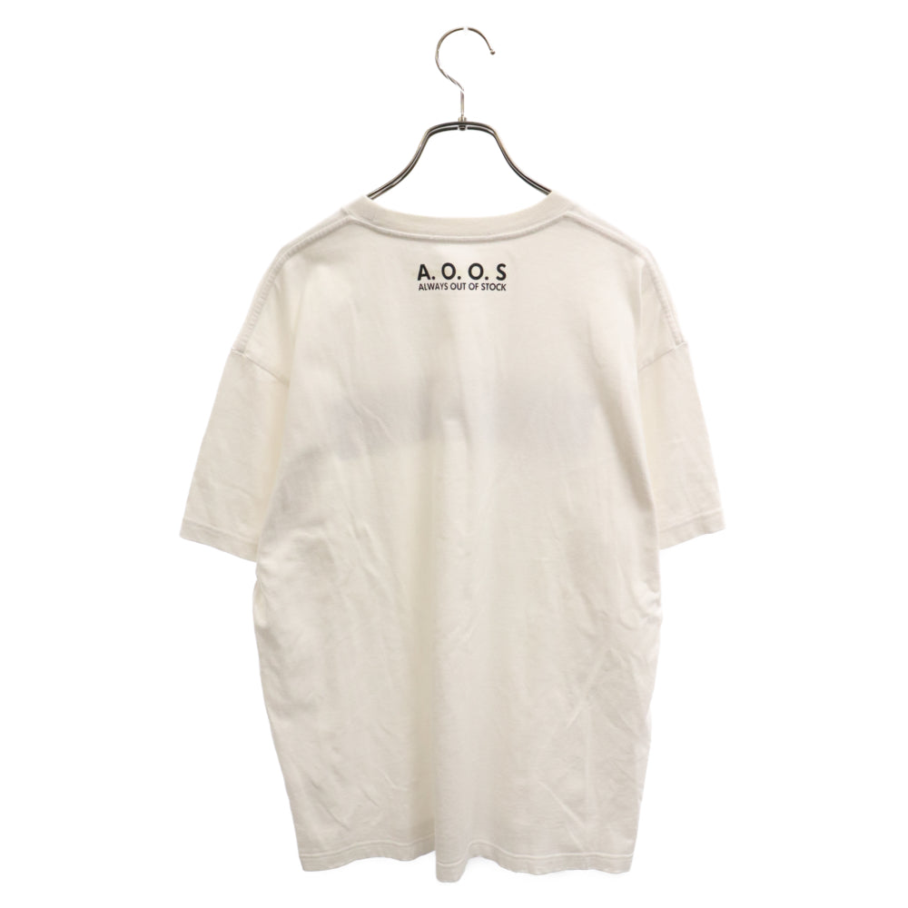 ALWAYS OUT OF STOCK(オールウェイズアウトオブストック) Front Print Logo Tee フロントプリントロゴ 半袖Tシャツ ホワイト