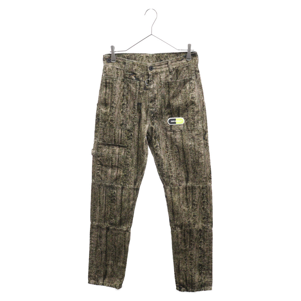 OFF-WHITE(オフホワイト) Logo Label Camouflage Cargo Pants OMCF005S19D05018 ロゴラベル カモフラージュカーゴパンツ カーキ/ブラウン