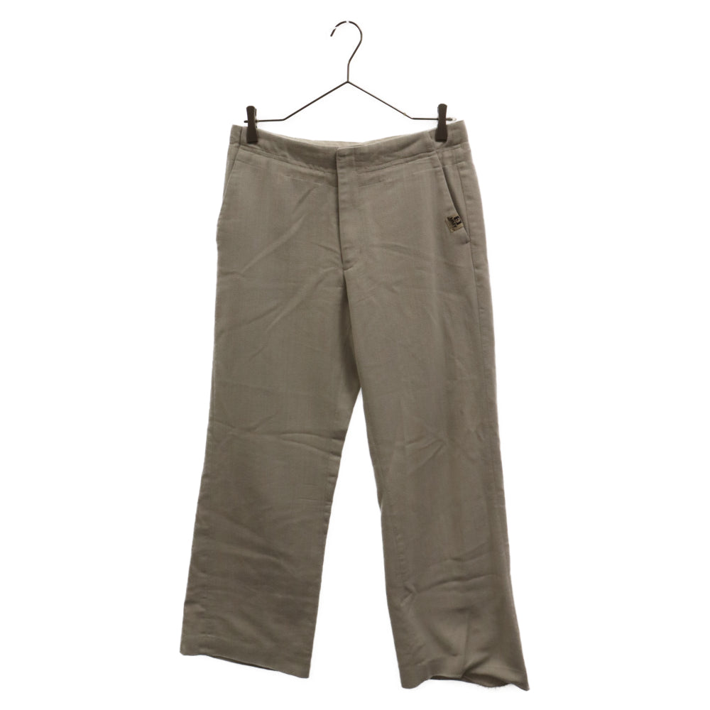 MIHARA YASUHIRO(ミハラヤスヒロ) Flare Pants With Marvelt B09PT083 パッチ付き セミフレアパンツ グレー