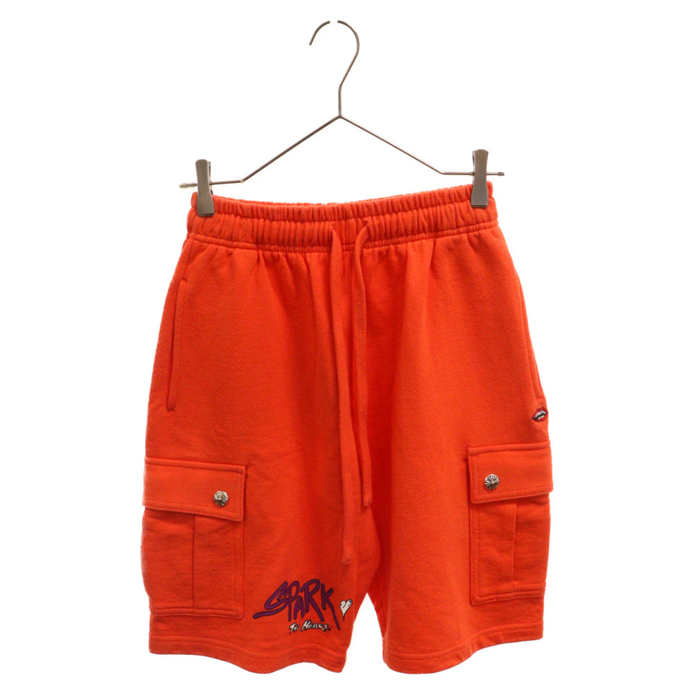 CHROME HEARTS(クロムハーツ) ×MATTY BOY SHORTS マッティボーイ ロゴプリント スウェットショーツ カーゴハーフパンツ レッド