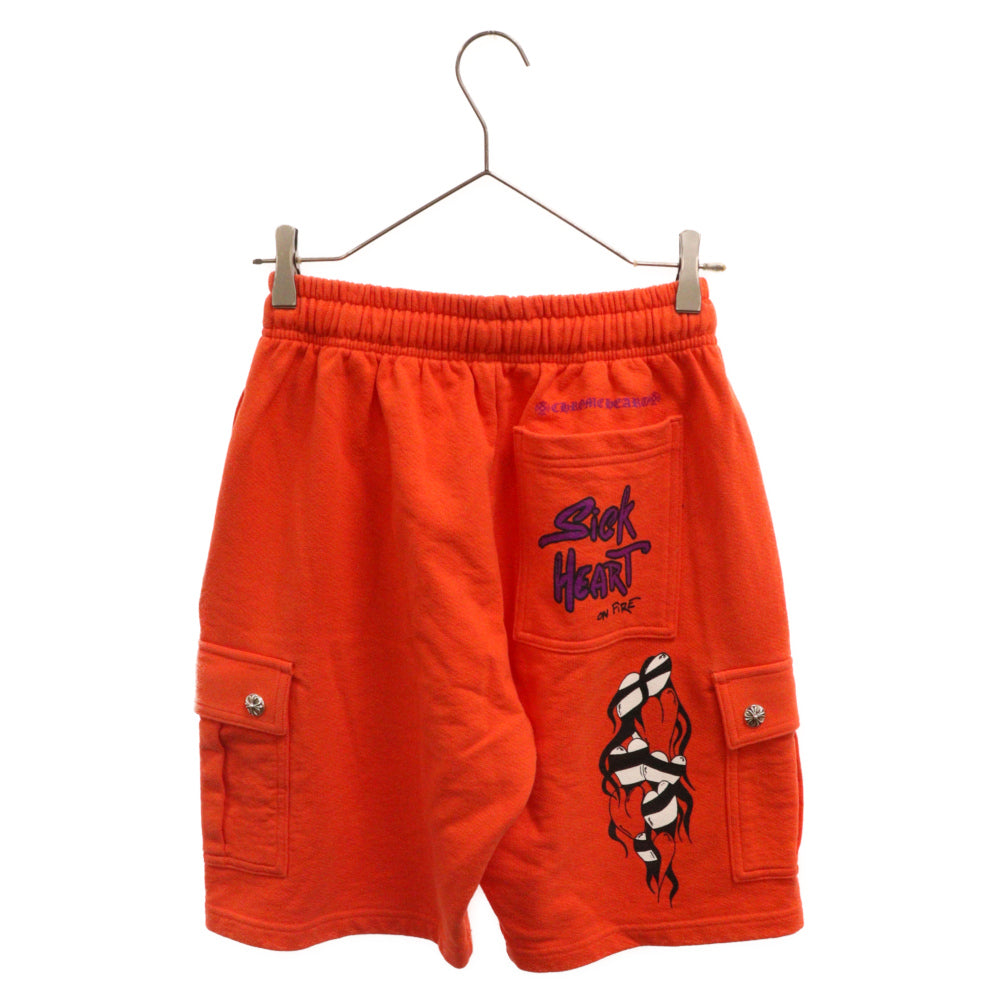 CHROME HEARTS(クロムハーツ) ×MATTY BOY SHORTS マッティボーイ ロゴプリント スウェットショーツ カーゴハーフパンツ レッド