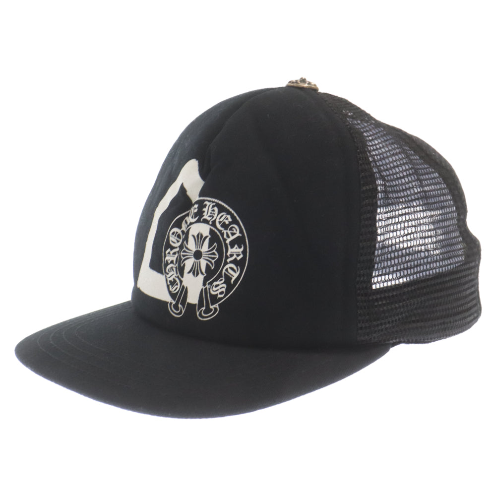 CHROME HEARTS(クロムハーツ) ×DOVER STREET MARKET TRUCKER CAP ドーバーストリートマーケット トラッカーキャップ DSMクロスボール付メッシュキャップ 帽子 ブラック
