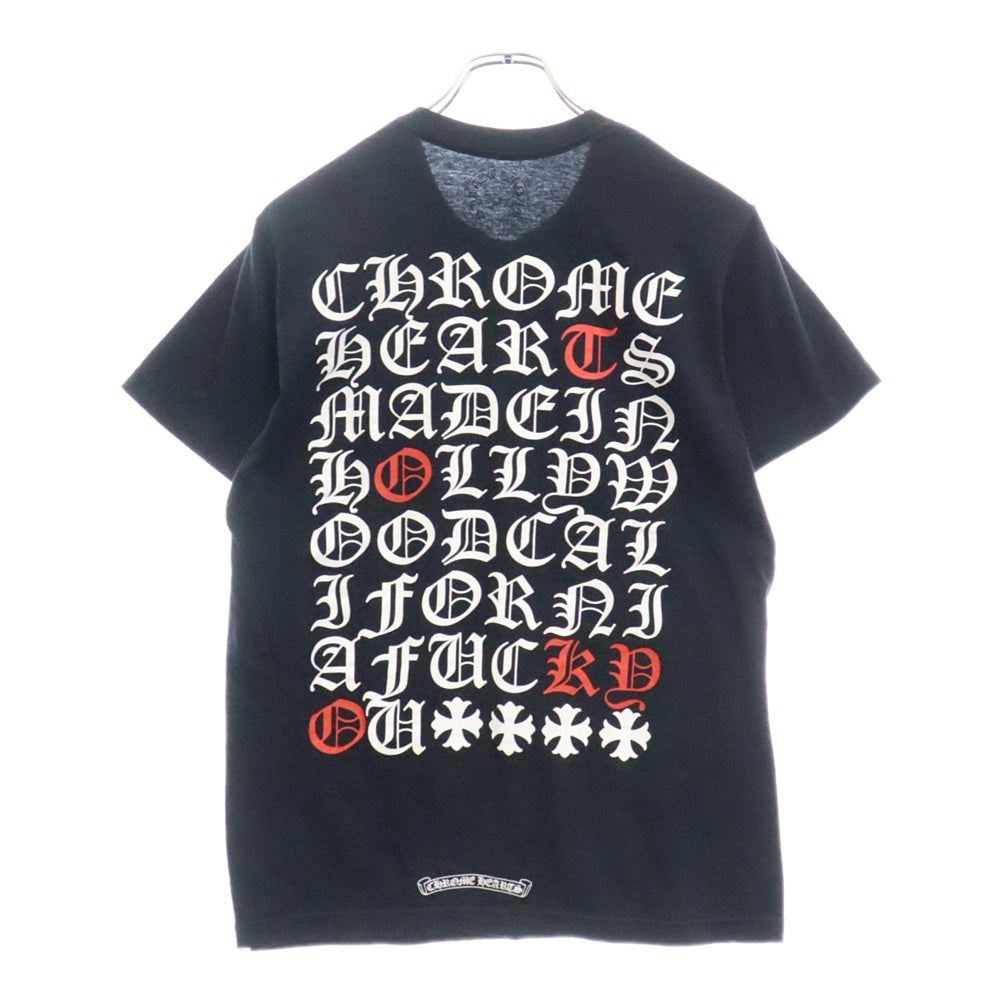 CHROME HEARTS(クロムハーツ) CH T-SHRT 1 バック英字プリント半袖Tシャツカットソー ブラック