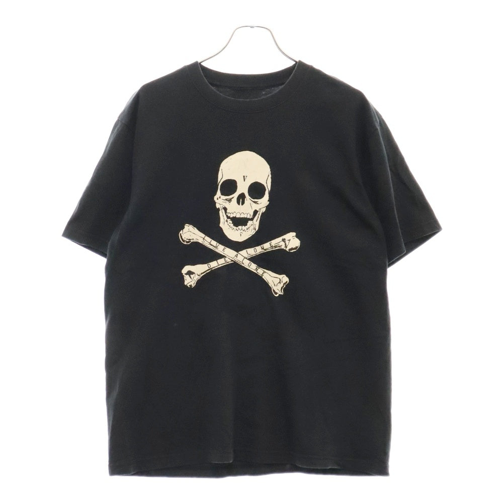 VLONE(ヴィーロン) Skull & Bone S/S TEE スカル & ボーン バックプリント 半袖Tシャツ カットソー ブラック